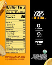 Load image into Gallery viewer, Nutrition Facts box Organic Ginger juice