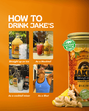 Load image into Gallery viewer, How to enjoy Jake's StrongGinger Organic Ginger Juice
