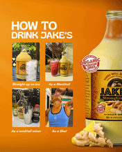 Load image into Gallery viewer, How to enjoy Jake's StongGinger Ginger Drink