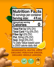 Load image into Gallery viewer, Jake's StrongGinger Drink Nutritional Facts