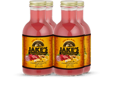 Load image into Gallery viewer, Six bottles of Jake's StrongGinger organic pomegranate ginger drink, a wellness beverage for digestion and immunity.