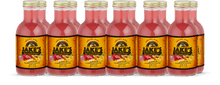 Load image into Gallery viewer, Jake's StrongGinger organic 12oz ginger pomegranate juice bottles in a 12 pack