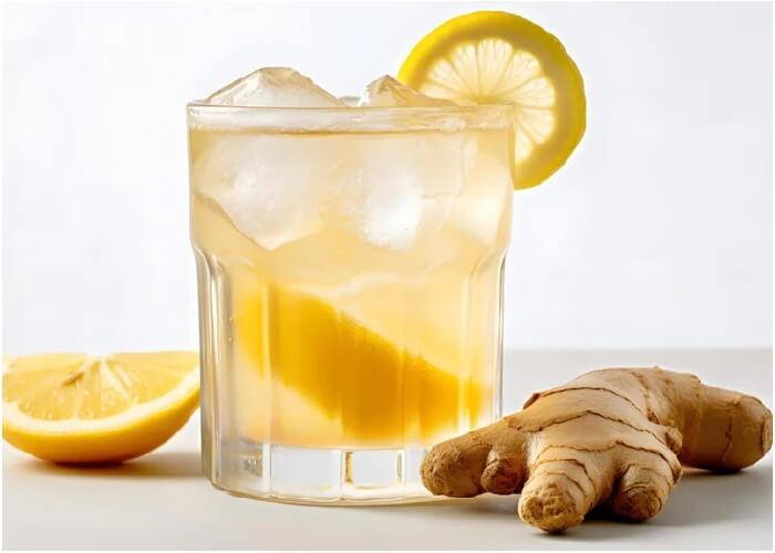 Jake's StrongGinger organic ginger juice is steeped, never pressed with fresh Peruvian organic lemons and ginger 