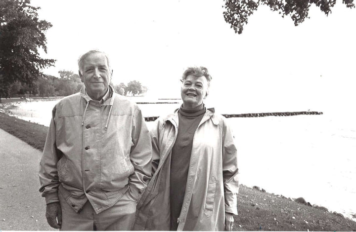 Jake and Betty Jacobson on morning walk in Sheboygan, WI home of Jake's StrongGinger organic ginger juice