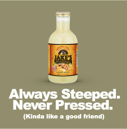 Jake's StrongGinger organic ginger juice is hot steeped. Never Pressed. 
