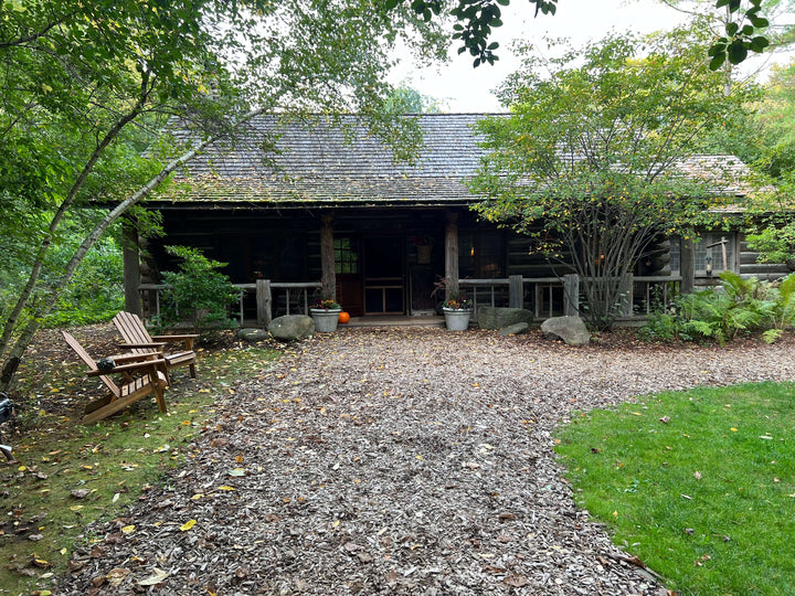 Jake's StrongGinger organic ginger juice is found at River Wildlife, a charming log cabin in the woods in  Kohler, WI