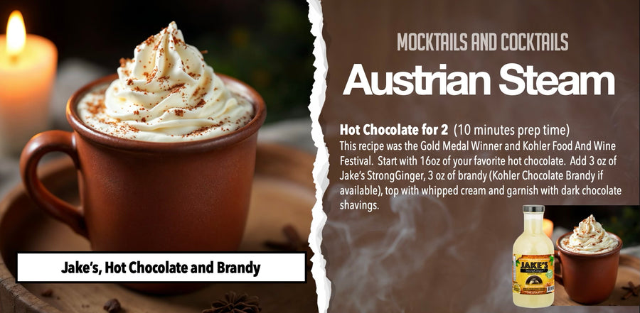 Hot chocolate brandy cocktail