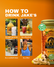 Load image into Gallery viewer, Jake&#39;s 4oz Organic StrongGinger Drink 12-Pack
