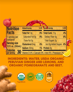 Jake's 12oz Organic StrongGinger Pomegranate Ready To Drink 12-Pack