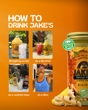 Load image into Gallery viewer, Jake&#39;s 4oz Organic StrongGinger Drink 12-Pack
