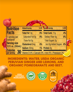 Jake's 12oz Organic StrongGinger Pomegranate Ready To Drink 12-Pack