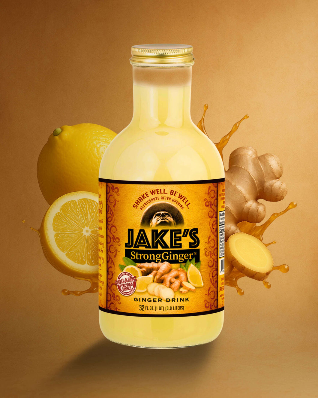 Jake's 32oz Organic StrongGinger™ Drink