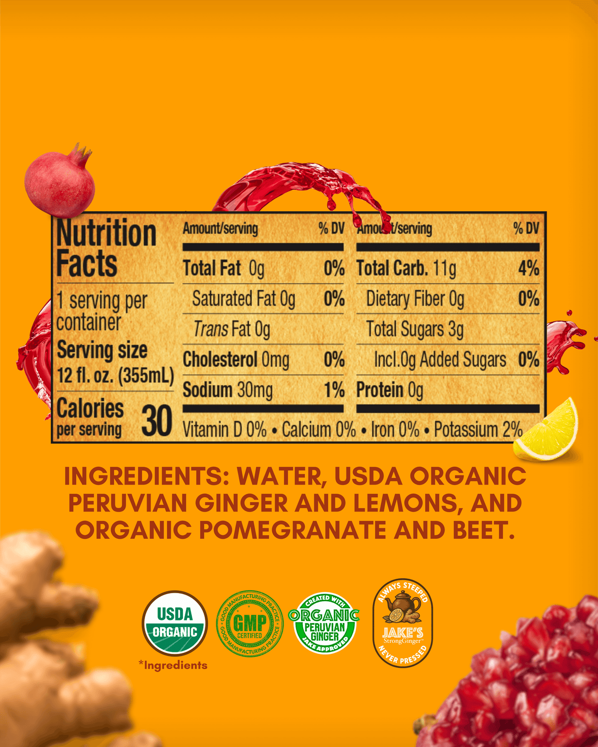 A bundle of Jakes StrongGinger organic ginger juice used to promote subscriptions