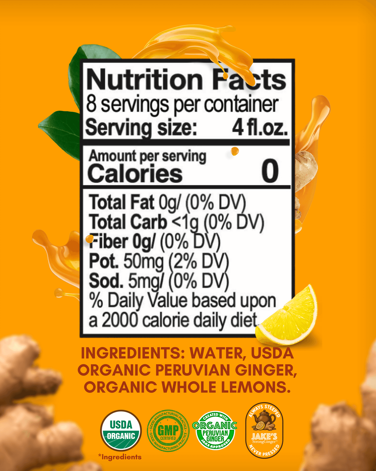 A bundle of Jakes StrongGinger organic ginger juice used to promote subscriptions