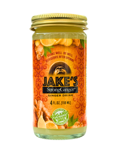 Jake's 4oz Organic StrongGinger Drink 12-Pack