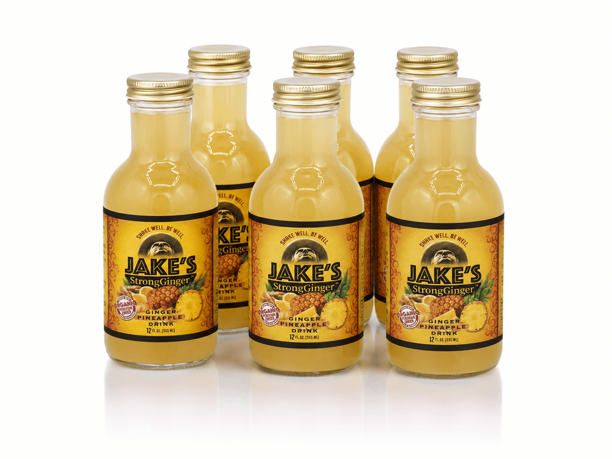 12oz 6 Pack Pineapple Organic Ginger Juice 