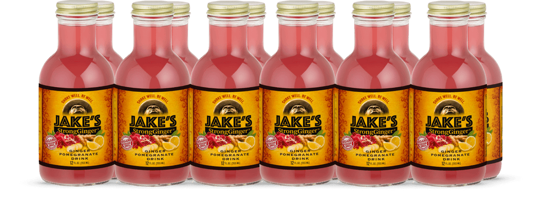 Jake's Organic StrongGinger Pomegranate 12oz Ready To Drink  12-Pack